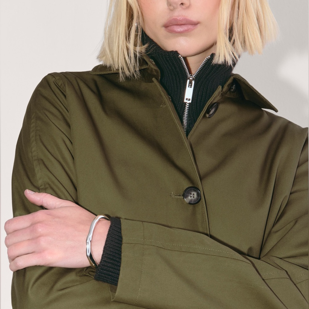 Everlane The Mac Coat Beech Women Size:XS NWT Button Front Classic - Picture 4 of 15